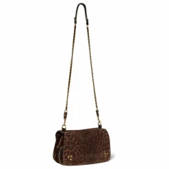 Hot Jérôme Dreyfuss Sac Bobi Croûte Velours Léopard | Marron