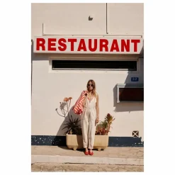 Rose in April Sac cabas rayé Elisa | Rose pâle Hot