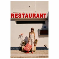 Rose in April Sac cabas rayé Elisa | Rose pâle Hot