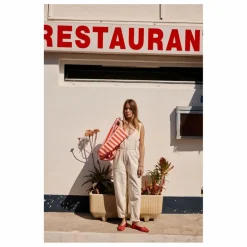 Rose in April Sac cabas rayé Elisa | Rose pâle Hot