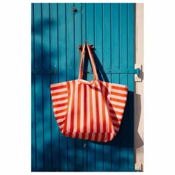 Rose in April Sac cabas rayé Elisa | Rose pâle Hot