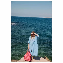 Rose in April Sac cabas rayé Elisa | Rouge Clearance