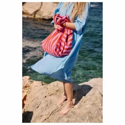 Rose in April Sac cabas rayé Elisa | Rouge Clearance