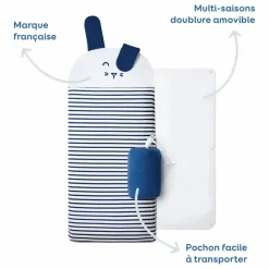 Discount Les Petites Billes Sac de couchage multi-saison Lapin | Bleu marine