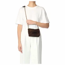 Femme Jérôme Dreyfuss Sac Lulu S Croûte Velours Léopard |