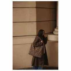 New Studio Noos Sac mom-bag Hearts | Marron