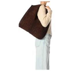 Outlet Jérôme Dreyfuss Sac Paco Croûte Velours Léopard | Marron