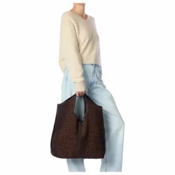 Outlet Jérôme Dreyfuss Sac Paco Croûte Velours Léopard | Marron