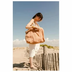 Adorna Sac week-end en lin | Terracotta