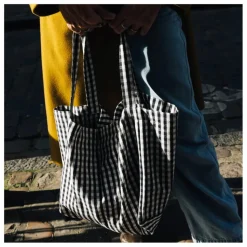 Gabrielle Paris Sac week-end Vichy | Noir Hot