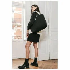 Adorna Sac zippé en lin | Noir New