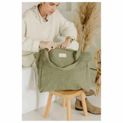 Adorna Sac zippé en lin | Vert kaki Hot