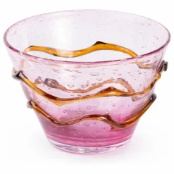 Clearance Denise Saladier en verre Roméo | Rose fuschia