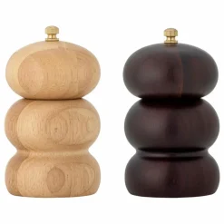 Bloomingville Art De La Table|Salière et Poivrière Marge en bois d'hévéa |