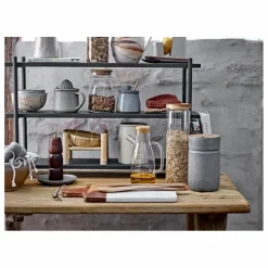 Bloomingville Salière et poivrière Mill en bois - Set de 2 Naturel New