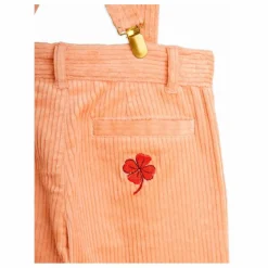 Mini Rodini Salopette Clover Velours Côtelé | Saumon Discount