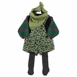 Enfant Piupiuchick Combinaisons|Bodies, Combinaisons|Salopette Courte Léopard Velours Côtelé |