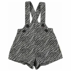 Piupiuchick Salopette Courte Zébrée | Gris Outlet