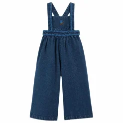 New Emile et Ida Salopette en Jean Brodée | Bleu