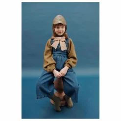 New Emile et Ida Salopette en Jean Brodée | Bleu