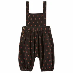 Online Emile et Ida Salopette Fleurie | Noir