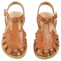 Sale Emile et Ida Sandales Chat Cuir | Camel