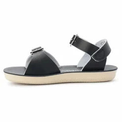 Salt-Water Sandales Cuir Waterproof Surfer | Noir
