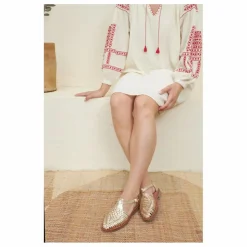 Mapache Sandales Peonia Métallisées | Champagne Outlet