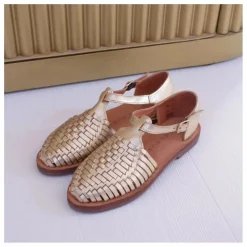 Mapache Sandales Peonia Métallisées | Champagne Outlet