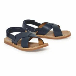 Pom d'Api Sandales Plage Stitch Cross | Bleu marine Outlet