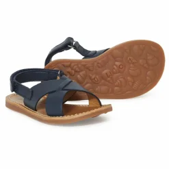 Pom d'Api Sandales Plage Stitch Cross | Bleu marine Outlet
