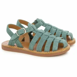 Pom d'Api Sandales Plage-Stitch Dad | Vert Menthe New