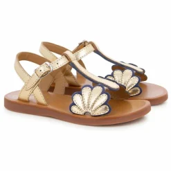 Hot Pom d'Api Sandales Plagette Bloom | Or