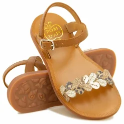 Pom d'Api Sandales Plagette Ferns | Camel