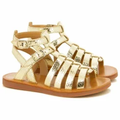 Pom d'Api Sandales Plagette Gladiat | Or Outlet