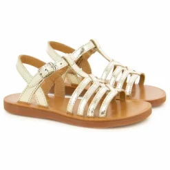 Pom d'Api Sandales Plagette New Salomé | Or