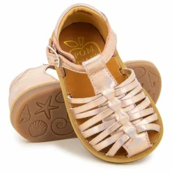 Pom d'Api Sandales Poppy Royal | Or rosé metallisé Online