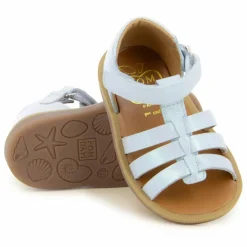 Pom d'Api Sandales Poppy Strap | Blanc satiné Clearance