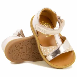 Pom d'Api Sandales Poppy Tek | Or rose