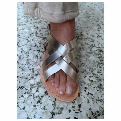 Femme Théluto Sandales, Espadrilles|Sandales Rome Métallisées |