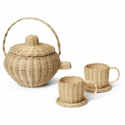 Online Ferm Living Kids Service à thé à jouer en rotin | Naturel