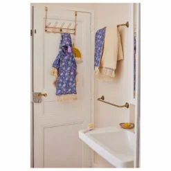 Louise Misha Serviette de plage Lana en coton bio | Bleu foncé Sale