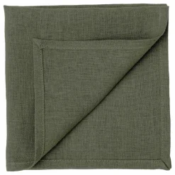 Best Haomy Serviette de table en lin Pise | Kaki