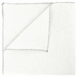 Best Haomy Serviette de table en métis Zilia | Blanc