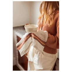 Libeco Serviette de table Stripe | Brique