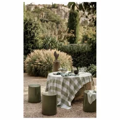 Outlet Haomy Serviette de table vichy Piana II | Vert amande