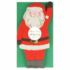 Enfant Meri Meri Décoration De Fête|Serviettes découpées Père Noël - set de 16