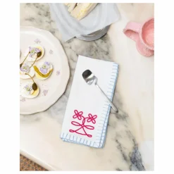 Tarta Gelatina Serviettes de table brodées - Set de 4 Multicolore Sale