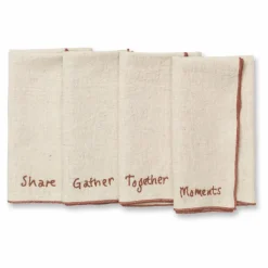 Clearance Ferm Living Serviettes de table en coton - set de 4 | Beige
