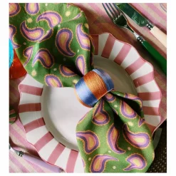 Anna + Nina Serviettes de table Paisley - Set de 2 Multicolore Online